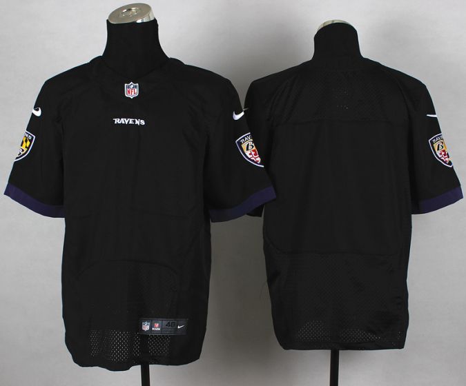 Men Baltimore Ravens Blank Black Elite Nike NFL Jerseys